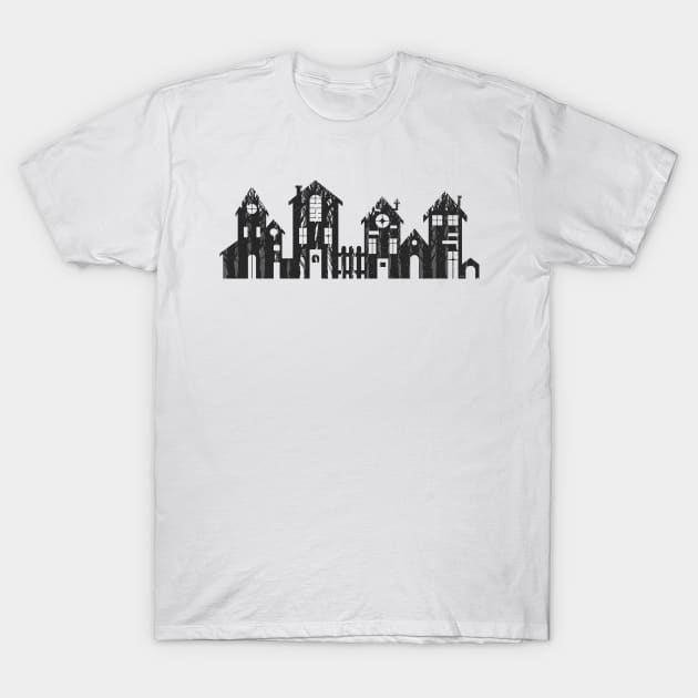 Houses Trees T-Shirt by ArtDary